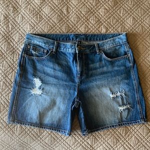 Gap Distressed Jean Shorts Size 14